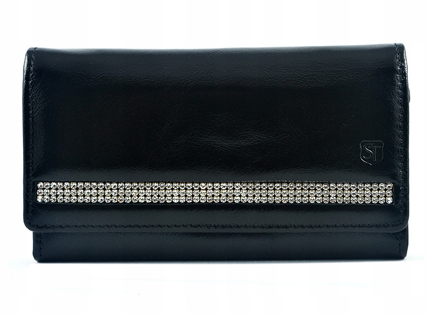 dámská peněženka s kamínky Swarovski sv-330 černá