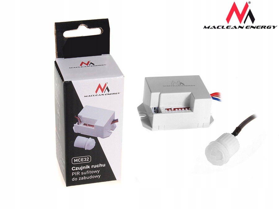 CZUJNIK RUCHU PIR 230V 800W LED Z CZUJKĄ MINI DO Z Marka Maclean