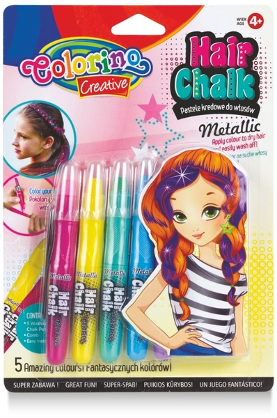 

Colorino Pastele kredowe do włosów 5 szt metallic