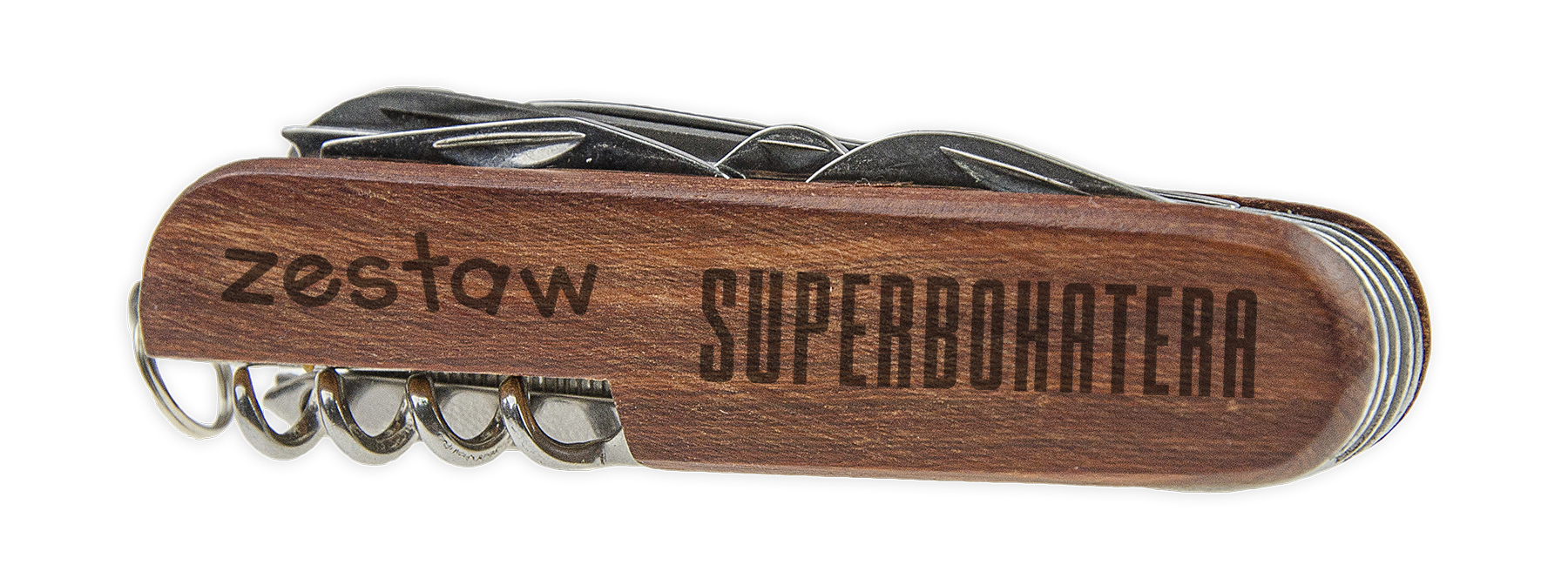 SCYZORYK MULTITOOL Z NAPISAMI GRAWEREM WZORY Marka inna marka