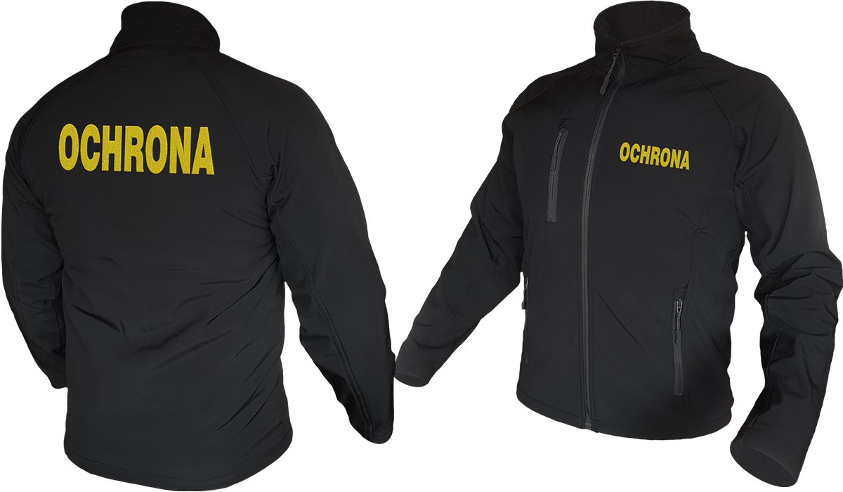 

Kurtka Softshell Ochrona Z Haftem Złotym 3XL