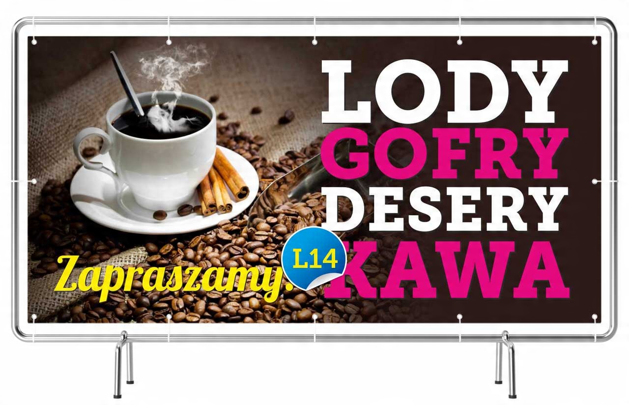 

Gotowe Baner Reklama 2mx1m -Gofry Desery Lody