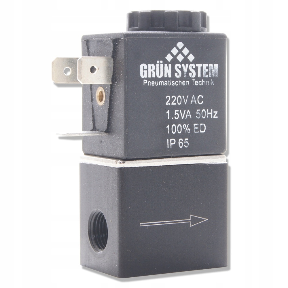 GRUN SYSTÉM elektromagnetický ventil 220V 1.5 W s kabl. doplniť.