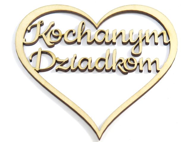 

Decoupage Serce Zawieszka 'Kochanym Dziadkom' KD13