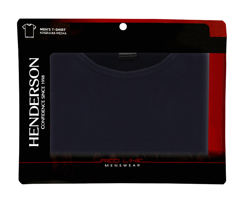 MĘSKA KOSZULKA 18731 HENDERSON RED LINE - r XL Dekolt okrągły