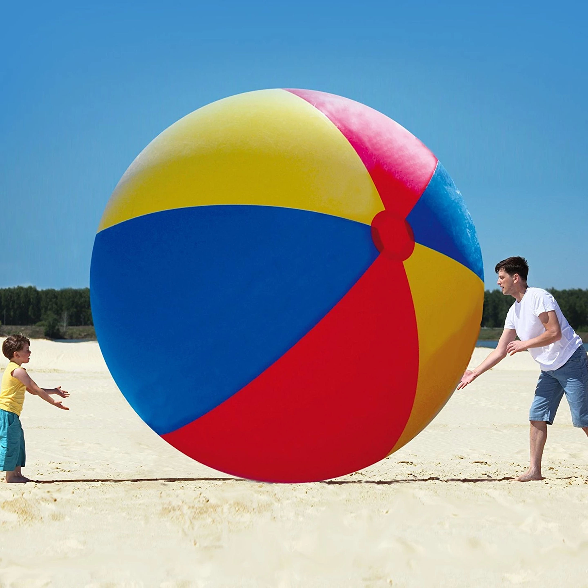 Duża Piłka W Kropki Złote Piosenka 2m GIGANTYCZNA DUŻA PIŁKA PLAŻOWA 200cm MATERAC - 7354868189