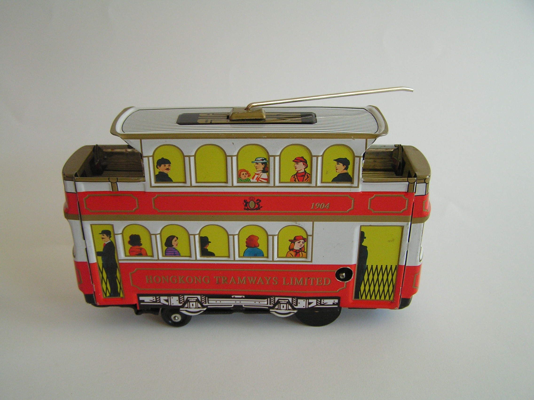 Stara Nakręcana Blaszana Zabawka Tramwaj Stara Nakręcana Blaszana Zabawka Tramwaj