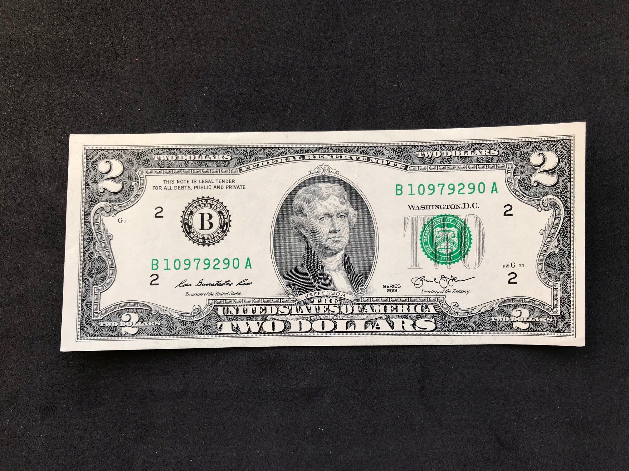 купюра 2 доллара сша