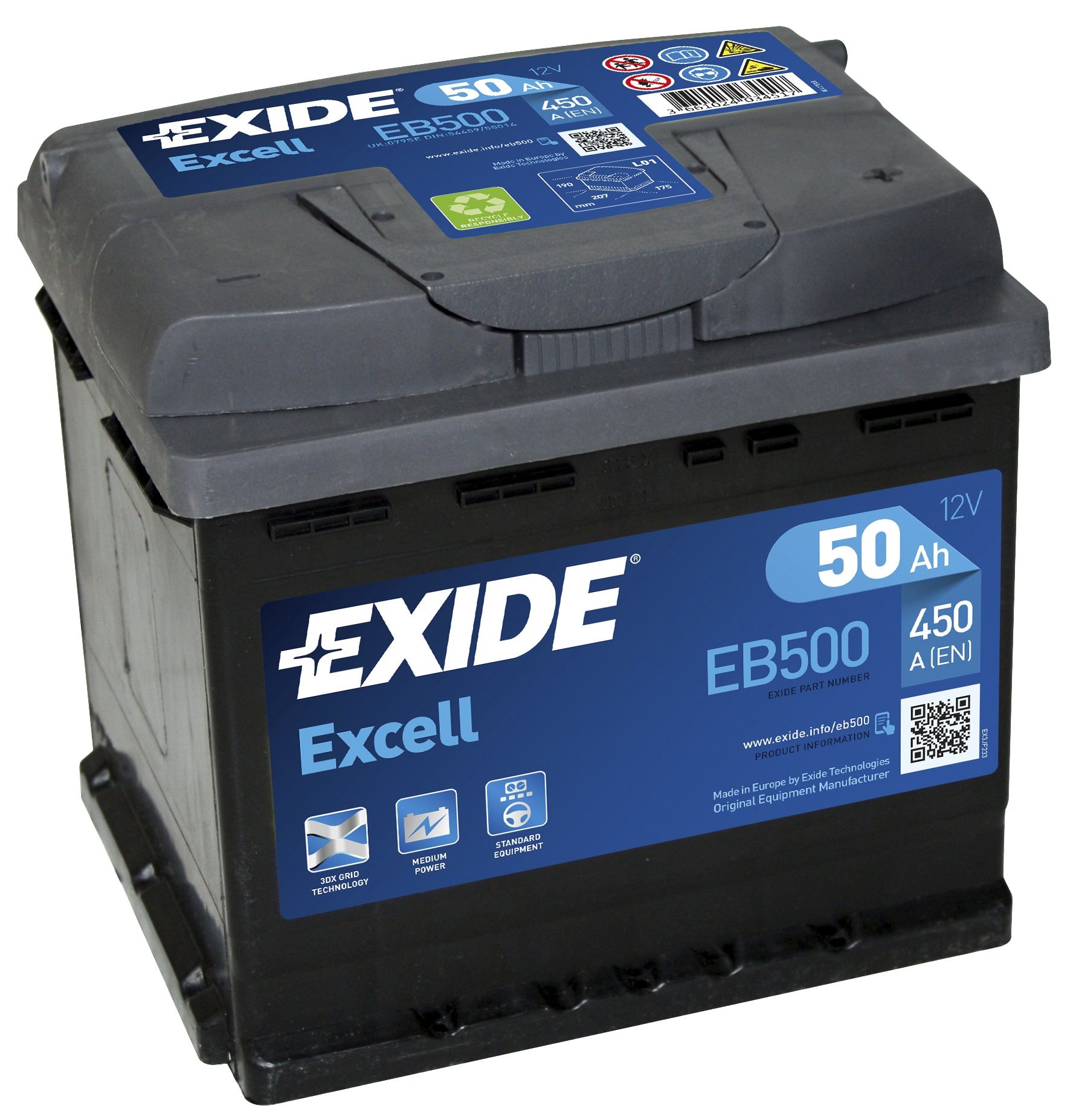 Akumulator EXIDE Fiat Panda 1,2 1,3 D F.VAT 6870444435