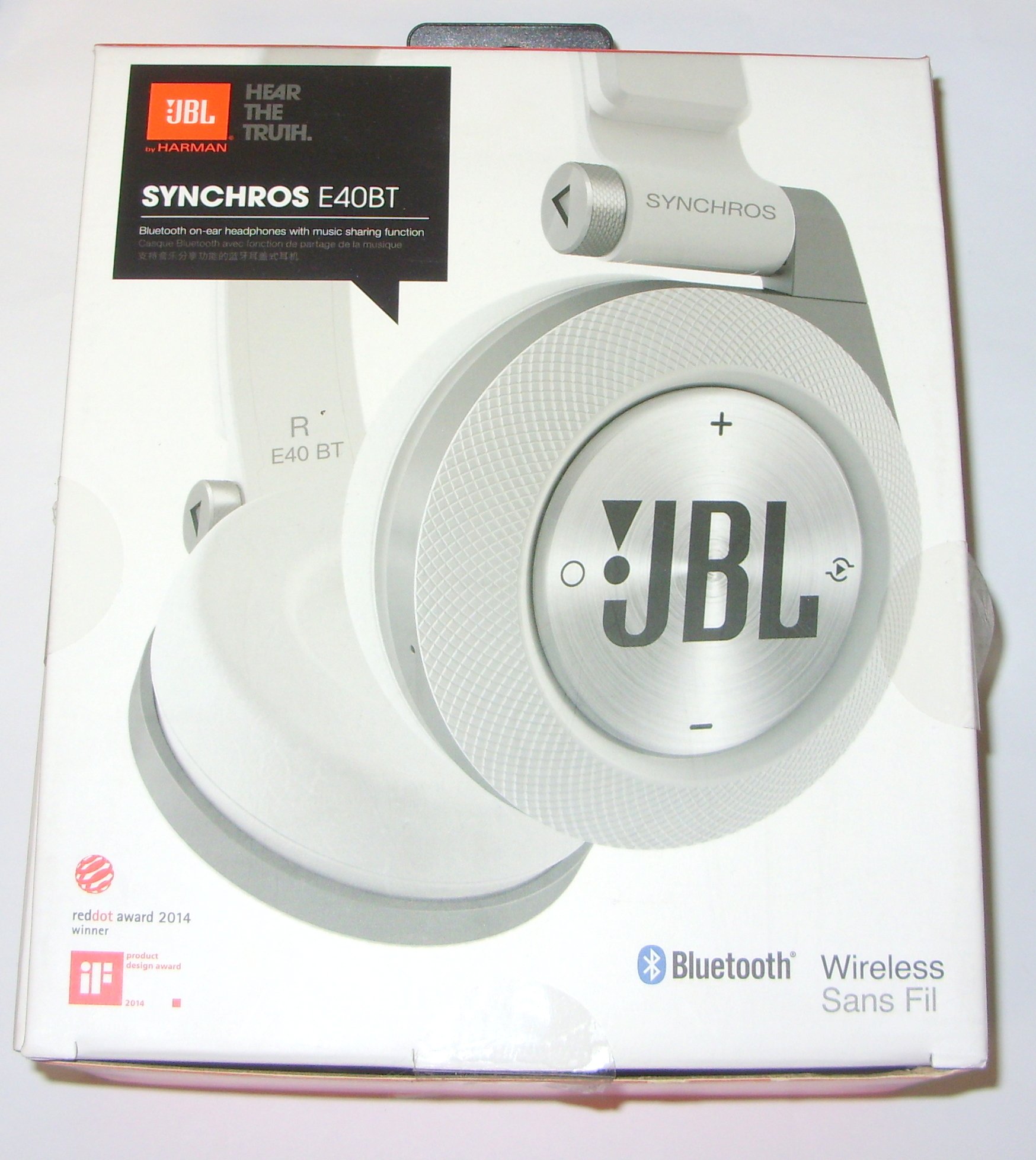 SŁUCHAWKI JBL E40BT BLUETOOTH BEZPRZEWODOWE BIAŁE - 7076347267 ...