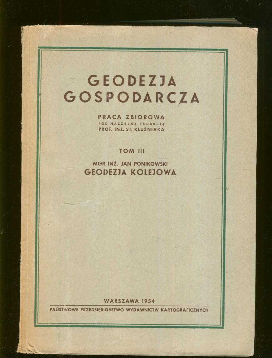 Geodezja Kolejowa Jan Ponikowski