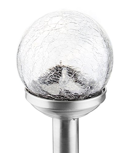 

Lampa Solarna Biała Led Lampka ogrodowa Kula Solar