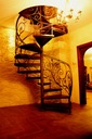 фото mini №1, Stairs curved internal forged balustrady forged