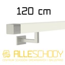 фото mini №1, Handrail wall-mounted wooden 40x40 120cm white inox