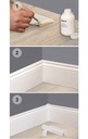 фото mini №3, 80x16 mm overlay floor white mdf decorative skirting board beam r2