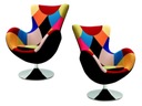 фото mini №10, Seat recreational egg patchwork color elegant fasteners metal chrome