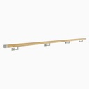 фото mini №3, Handrail wall-mounted wooden 40x40 270cm beech color