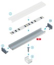 фото mini №14, Set. profile aluminum d to plume led backlight 2m+ glass frozen