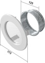 фото mini №7, Lattice fireplace ventilation round 125 graphite
