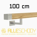фото mini №1, Handrail wall-mounted wooden 40x40 100cm oak color