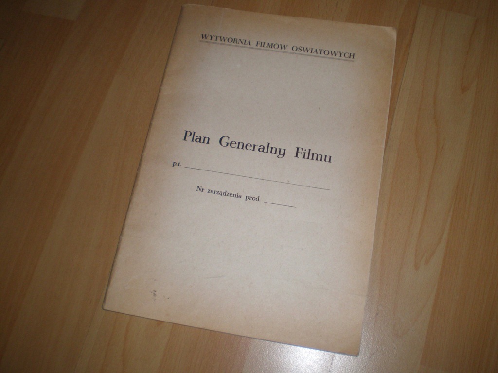 ksiażka WFO Łódź film - PLAN GENERALNY FILMU