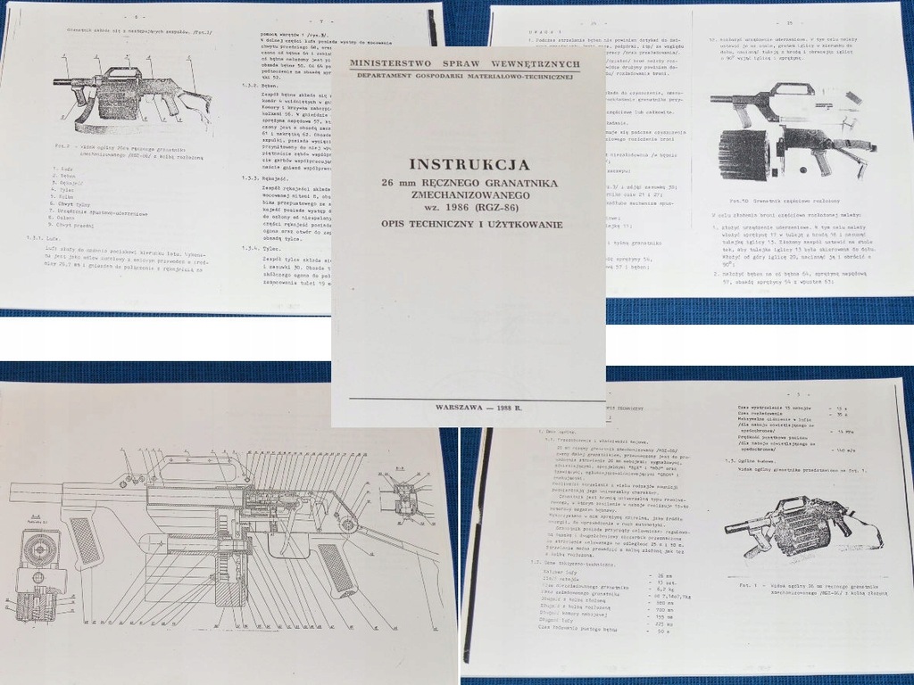 'Instrukcja 26mm ręcznego granatnika (RGZ-86)'