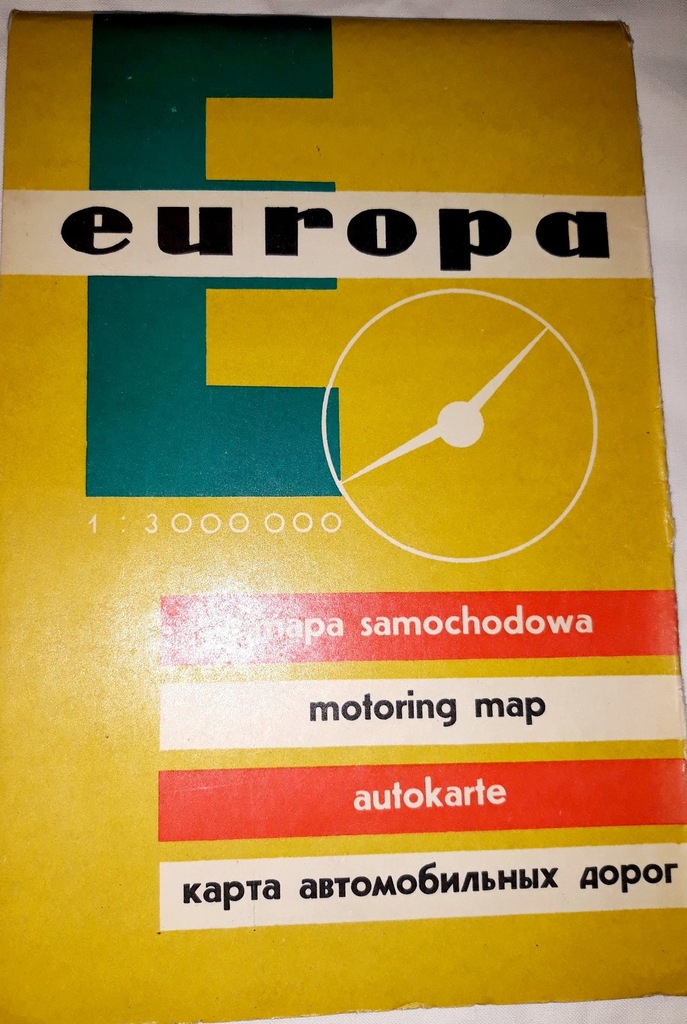 MAPA SAMOCHODOWA EUROPA 1970 MOTORING MAP