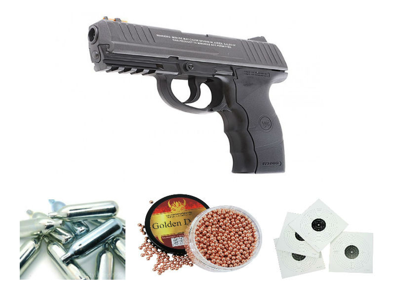 Pistolet W3000/HK P30 Full Metal-0,9kg +6CO2+500BB