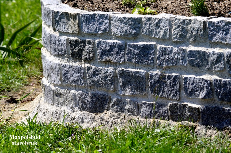 Kostka palisada opornik granit łupek kolor Łomża