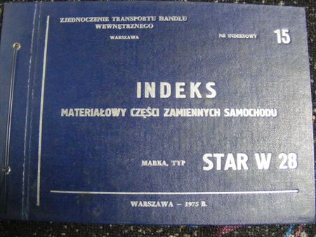 STAR W 28  KATALOG INDEKS MATERIAŁOWY NADWOZIE