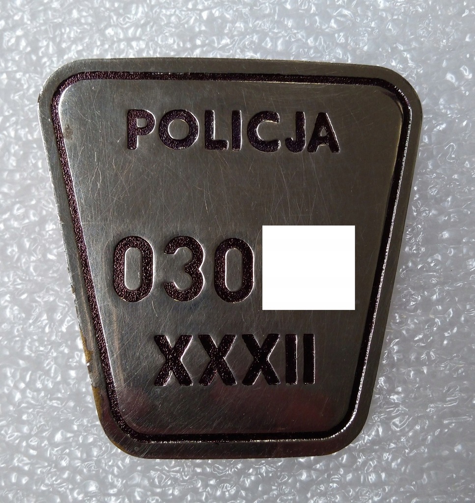 odznaka blacha policja 1990-1997 poznań