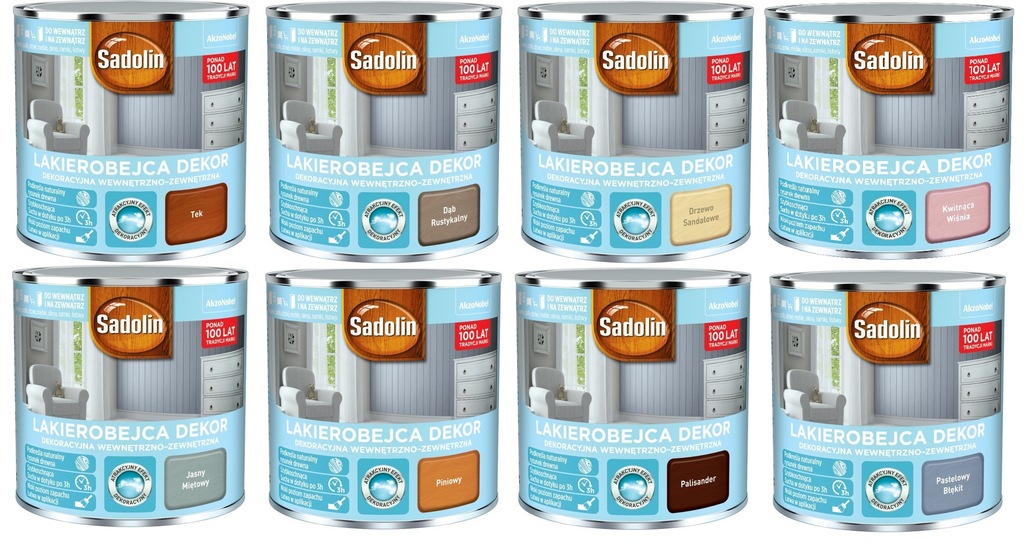 SADOLIN LAKIEROBEJCA DEKOR 1L MIX KOLORY WYPRZEDAŻ