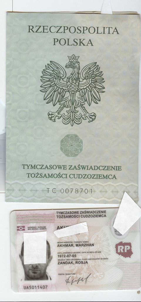 TYMCZAS. ZASW. TOZSAMOSCI CUDZOZIEMCA X 2