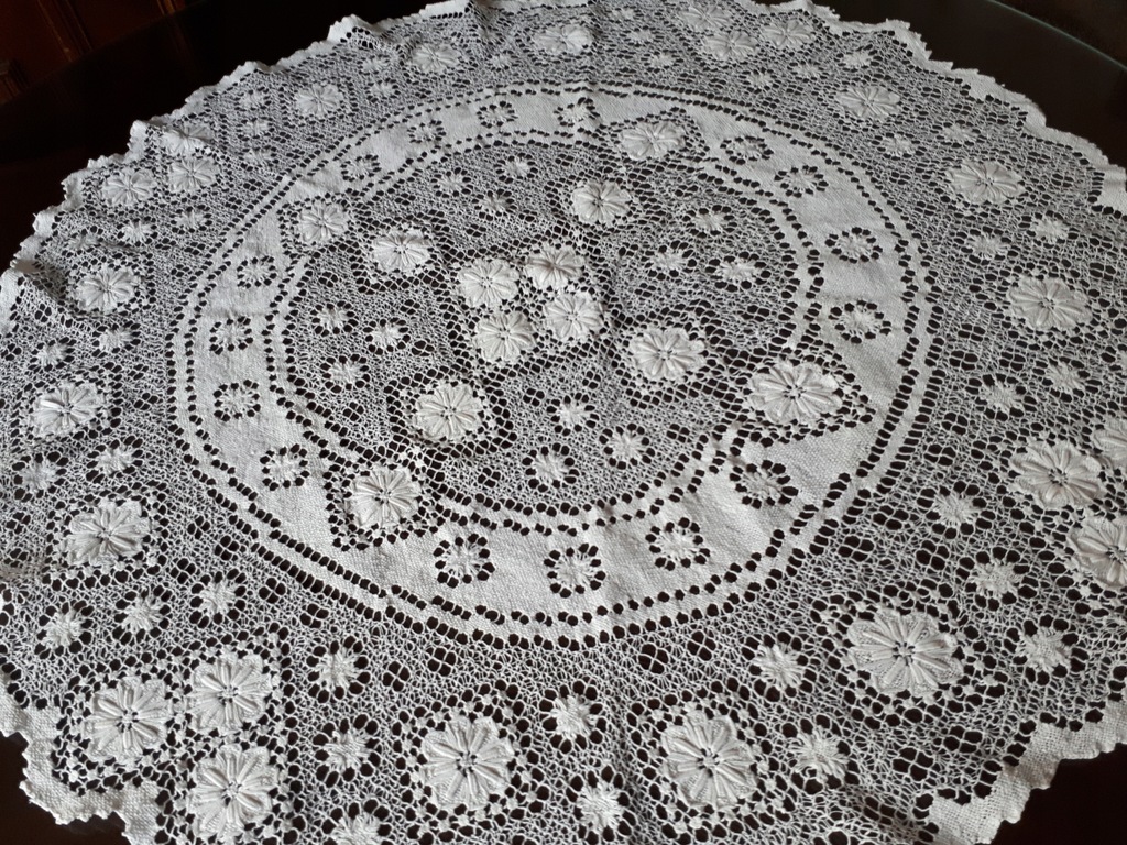 Obrus serweta okrągła 90cm szydełko