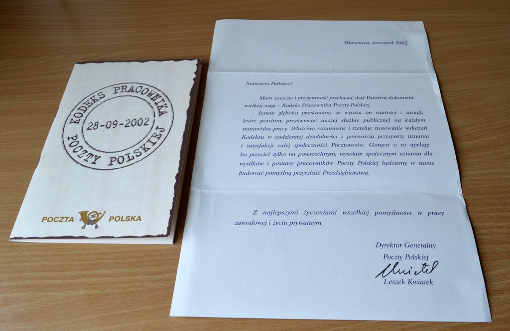  Kodeks Pracownika Poczty-Unikat--2002