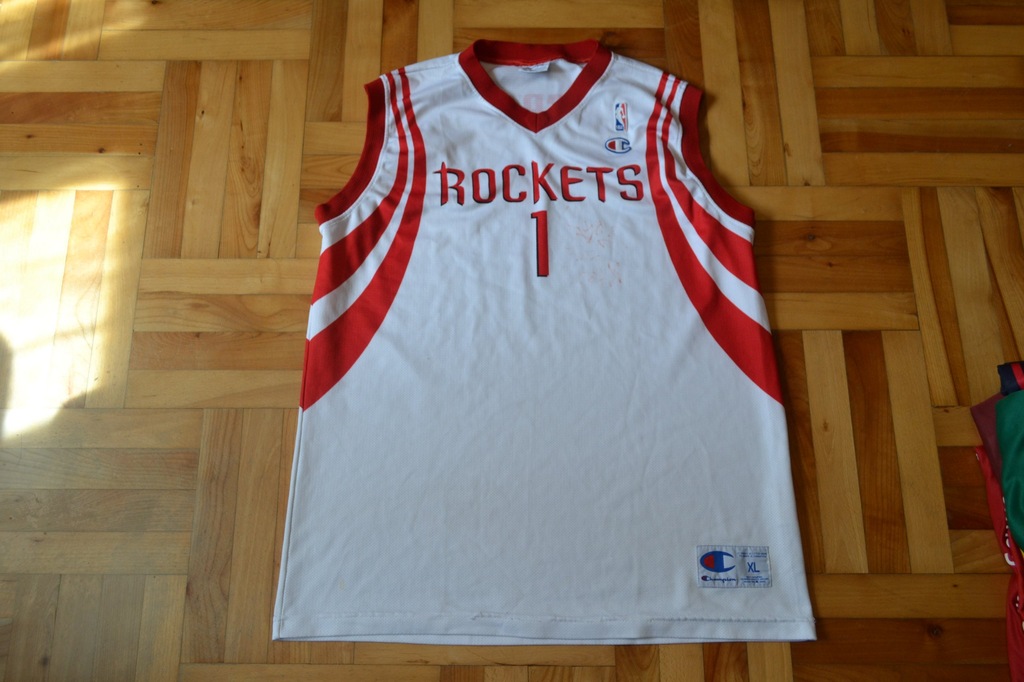 HOUSTON ROCKETS TRACY McGRADY XL Champion AUTOGRAF