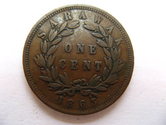 Sarawak 1 cent 1863 stan 3