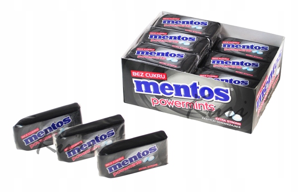 Mentos Powermints STRONG pastylki miętowe 24szt