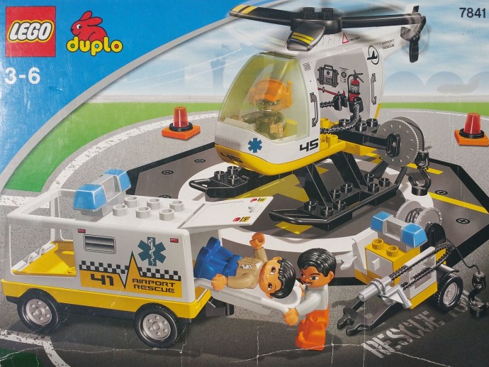 LEGO DUPLO  7841 HELIKOPTER RATUNKOWY , KARETKA