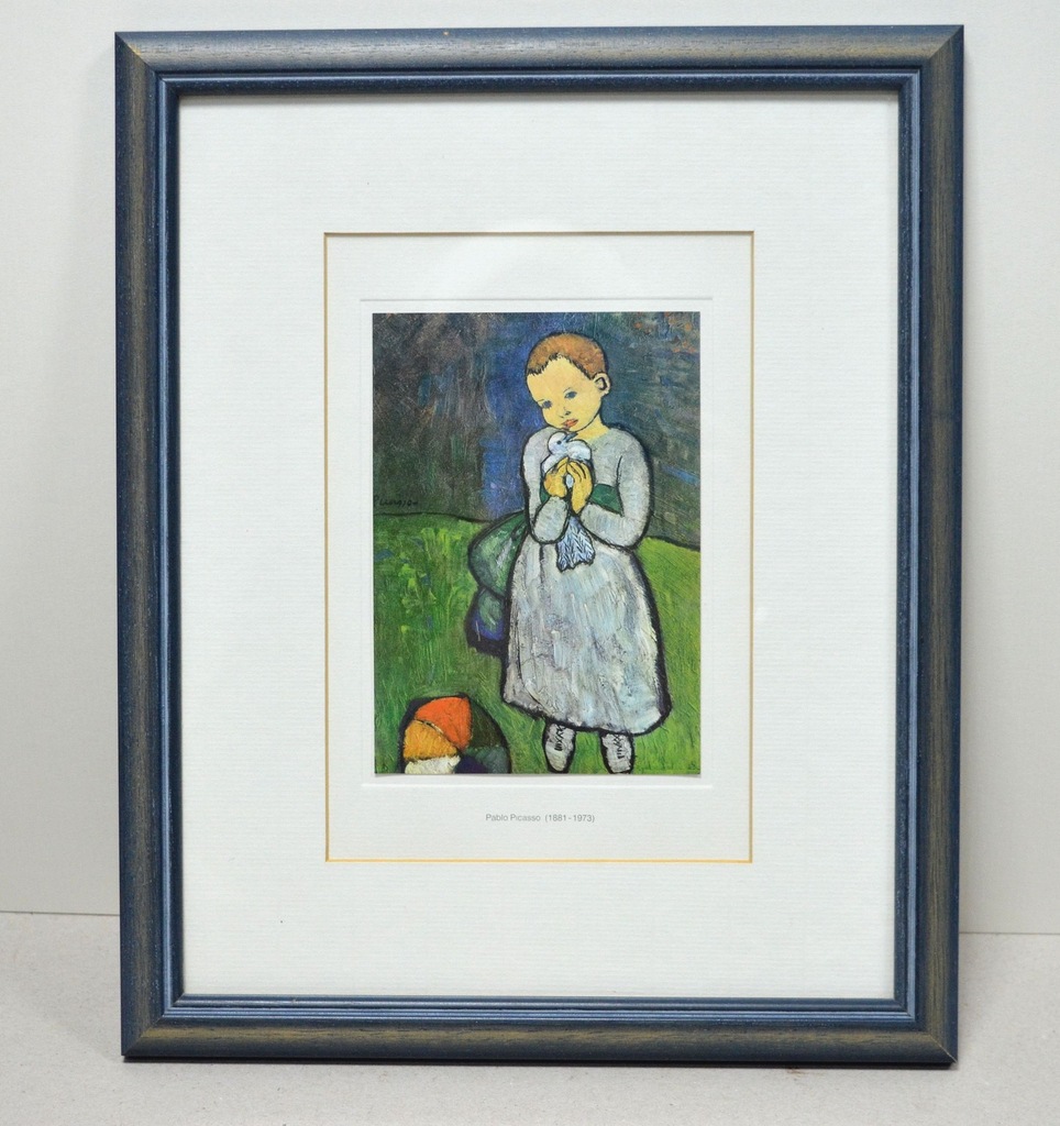 Picasso 1901 Dziecko z Gołębiem - w ramce 33 x 27 