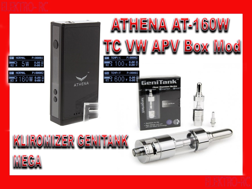 Vaporizer Vaporyzator box mod 160W do 300 C ATHENA
