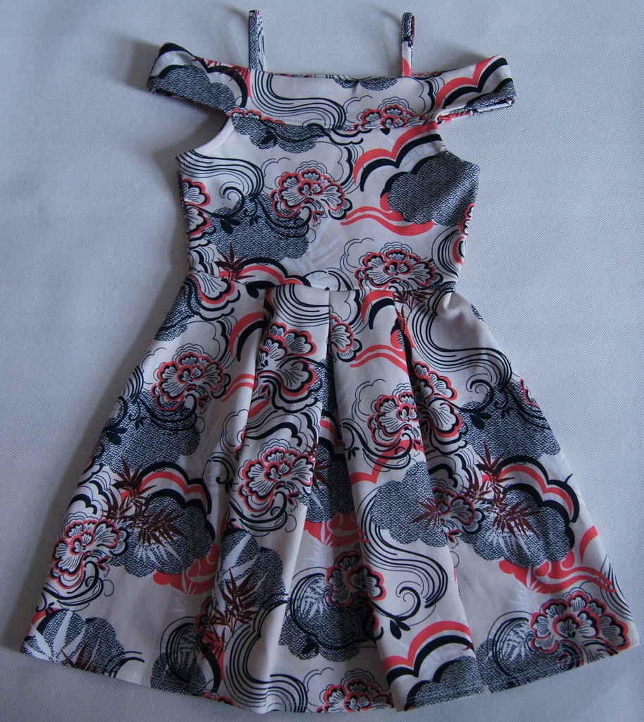 Szałowa sukienka wzorek RIVER ISLAND r 116 cm 5-6