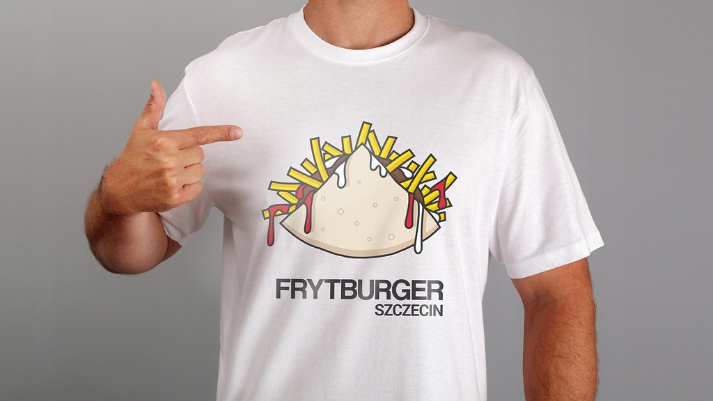 Koszulka Szczecin Frytburger biały OUTLET L