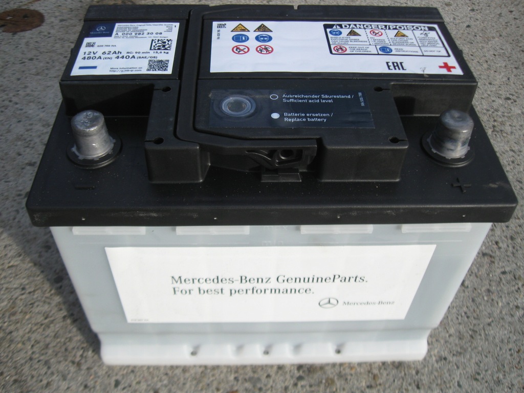 Akumulator MERCEDES BENZ, 12V, 62Ah, 480A, 2018r