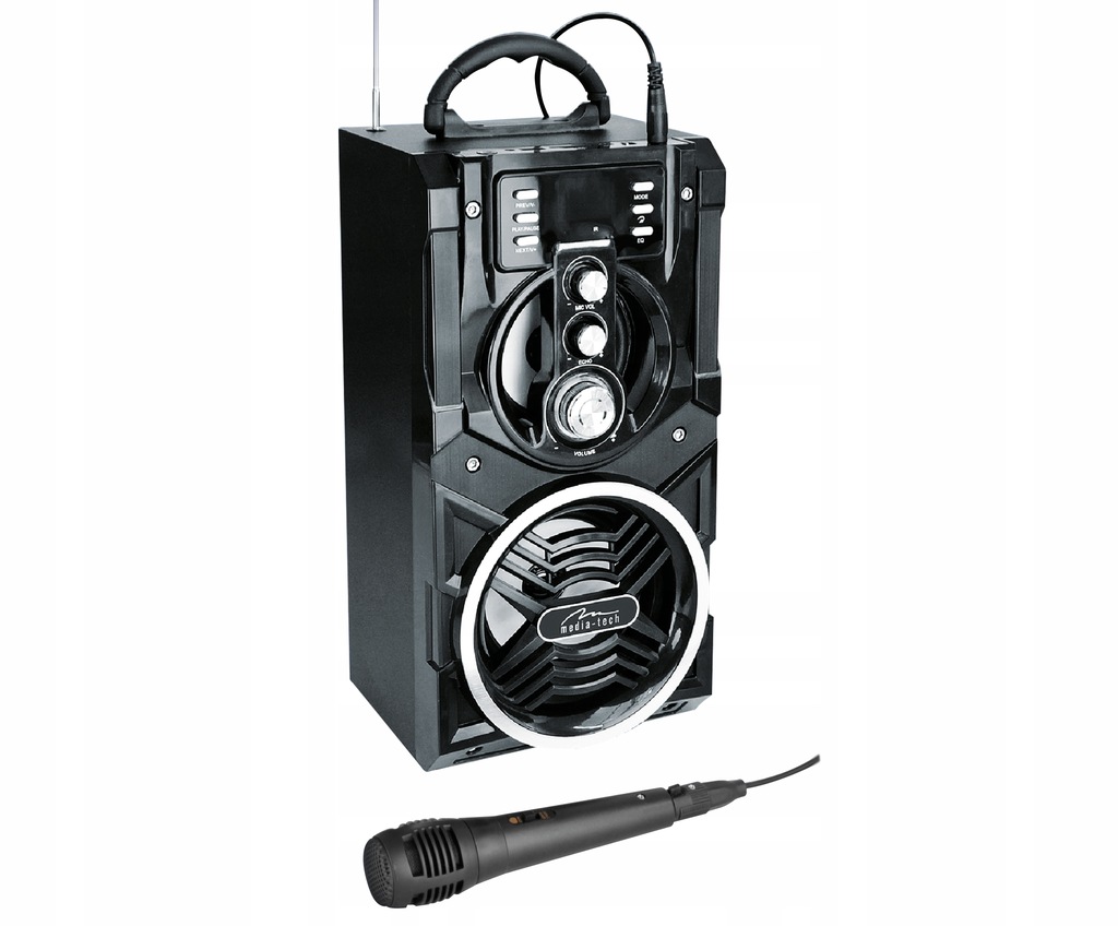 Boombox Głośnik BT z Pilotem Mikrofonem KARAOKE 7512712457
