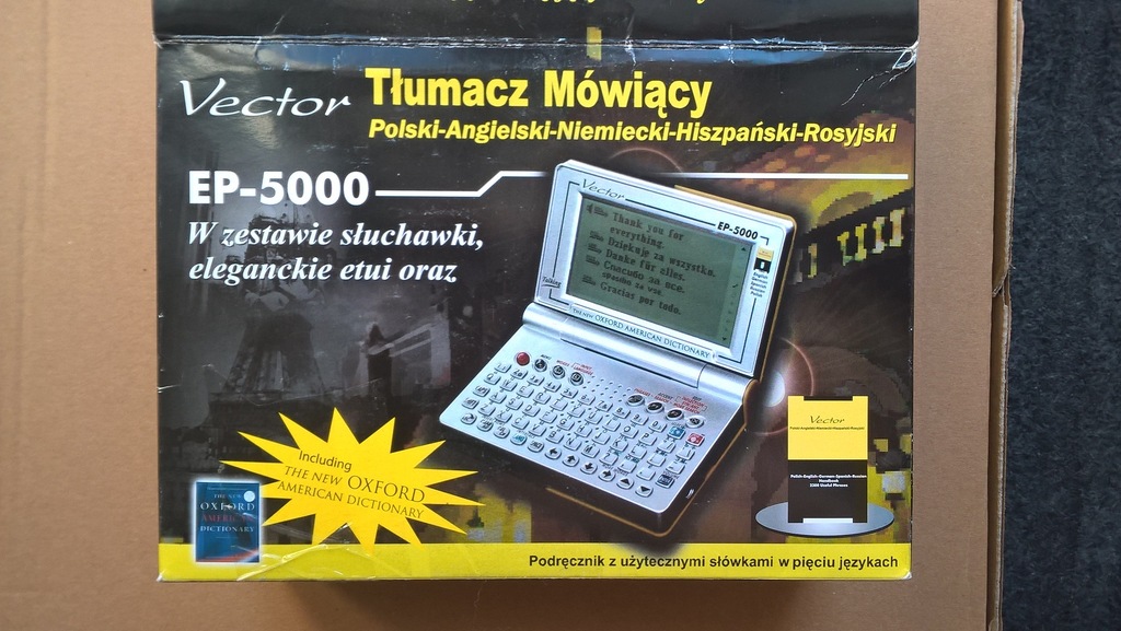 Vector EP-5000 tłumacz 5-językowy mówiący
