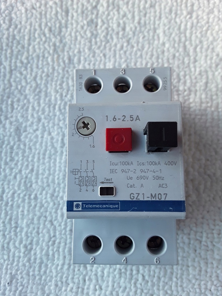 Wyłącznik silnikowy Telemecanique GZ1-M07 1,6-2,5