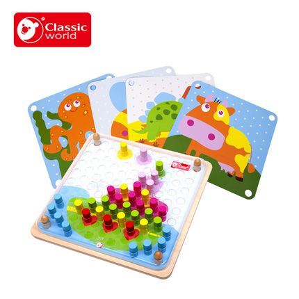 Classic World Gra Drewniane kołki 63 części