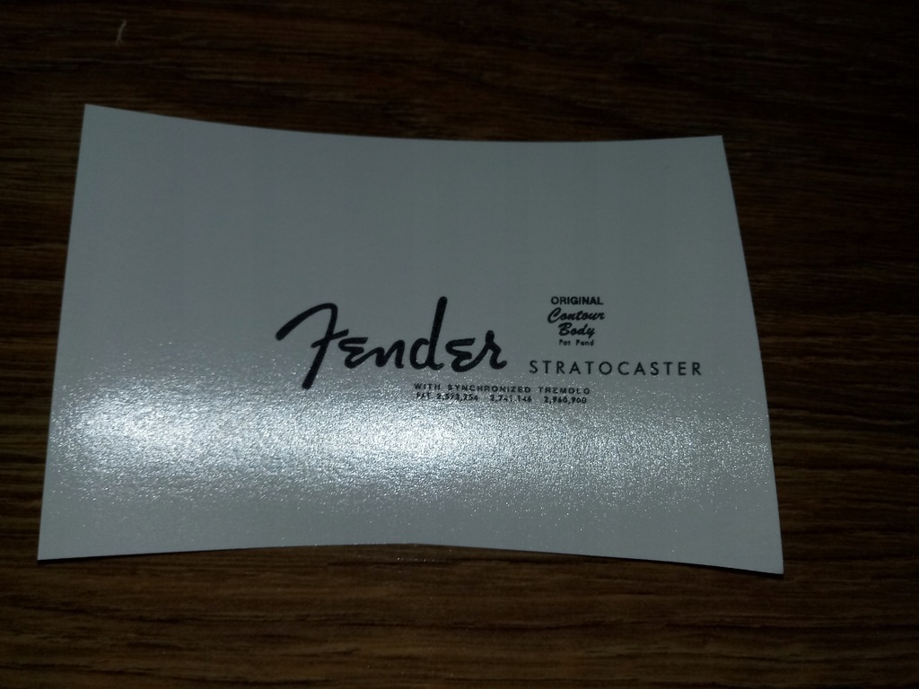 Fender Stratocaster Logo Naklejka Kalkomania 7760623021 Oficjalne Archiwum Allegro