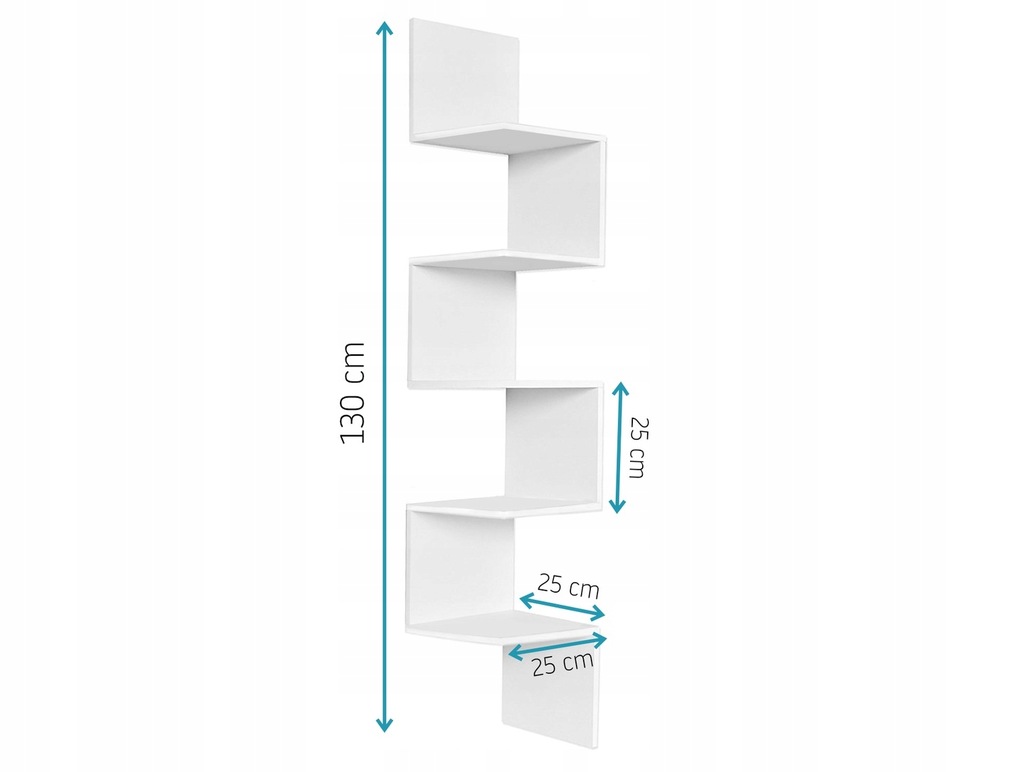 Угловая настенная полка Zig Zag